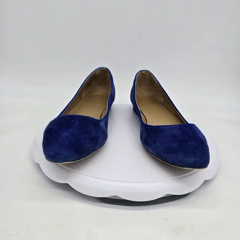 Talbots Shoe Women's 10.5M Edison Ballet Flat Slip On Suede Blue